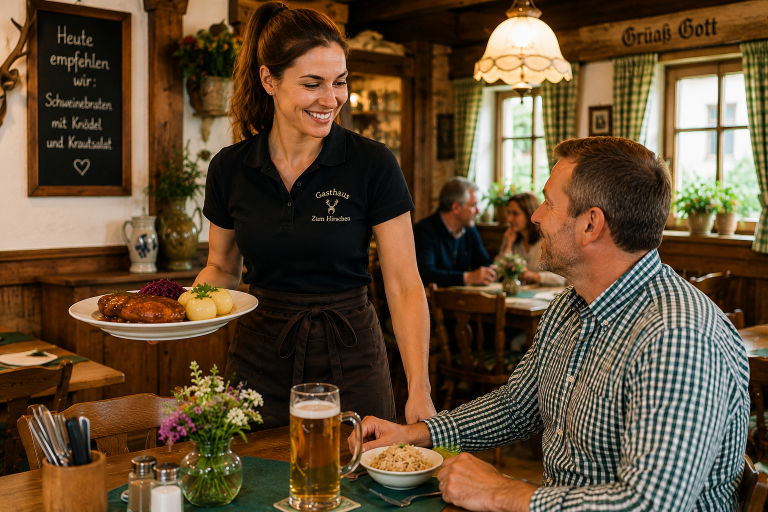 besticktes Poloshirt für Bedienung